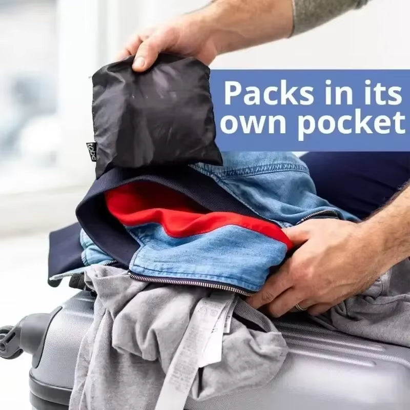 Fillable Travel Pillowcase Organizer Bag Carryable Travel Bag Airplane Cushion Travel Neck Pillow Self-Filling Travel